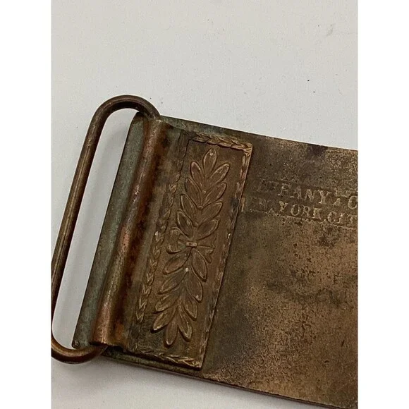 Vintage Colt Revolvers Tiffany & Co. Brass Bronze Belt Buckle London England - Picture 4 of 5